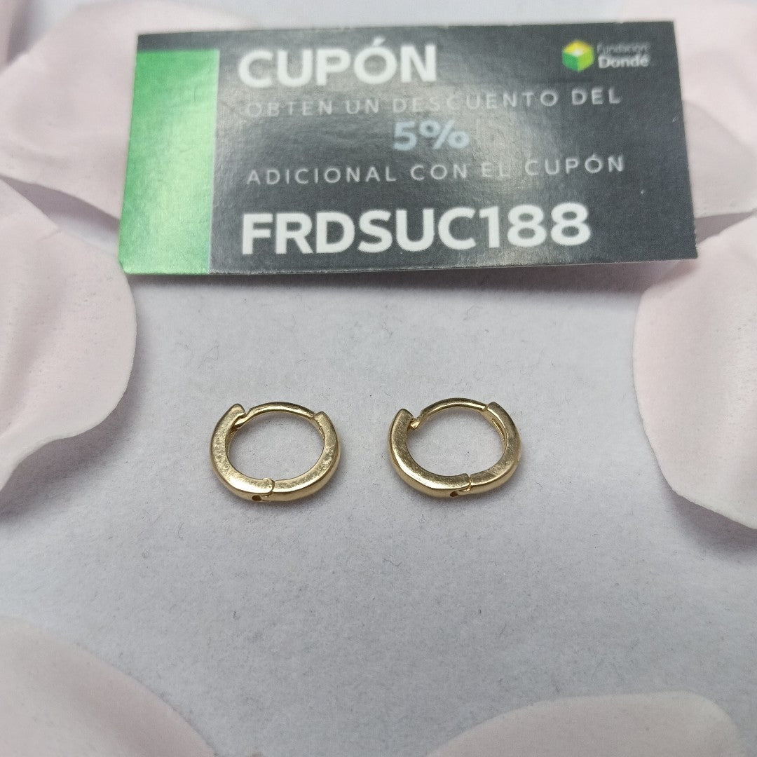 ARETES HUGGIE 14K 1.4 GR (NUEVO)