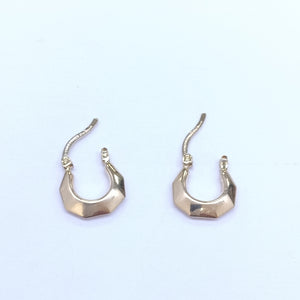 ARETES TEJIDO ARRACADA FACETADA 14K 1.3 GR (NUEVO)