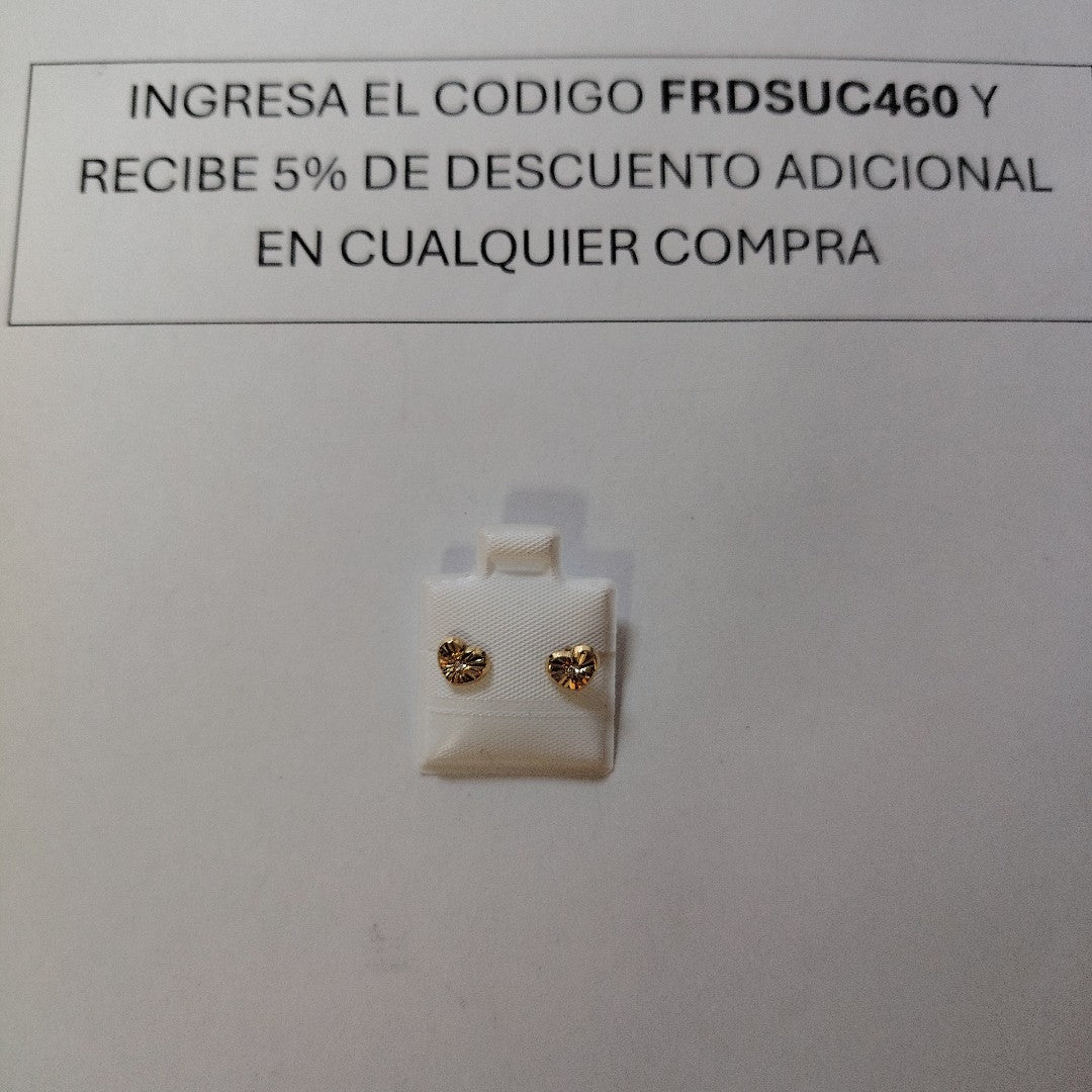 BROQUELES BROQUEL FIG CORAZON C CIRCONIA 14K 0.2603 GR (NUEVO)