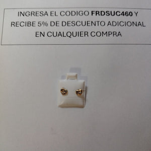 BROQUELES BROQUEL FIG CORAZON C CIRCONIA 14K 0.2603 GR (NUEVO)