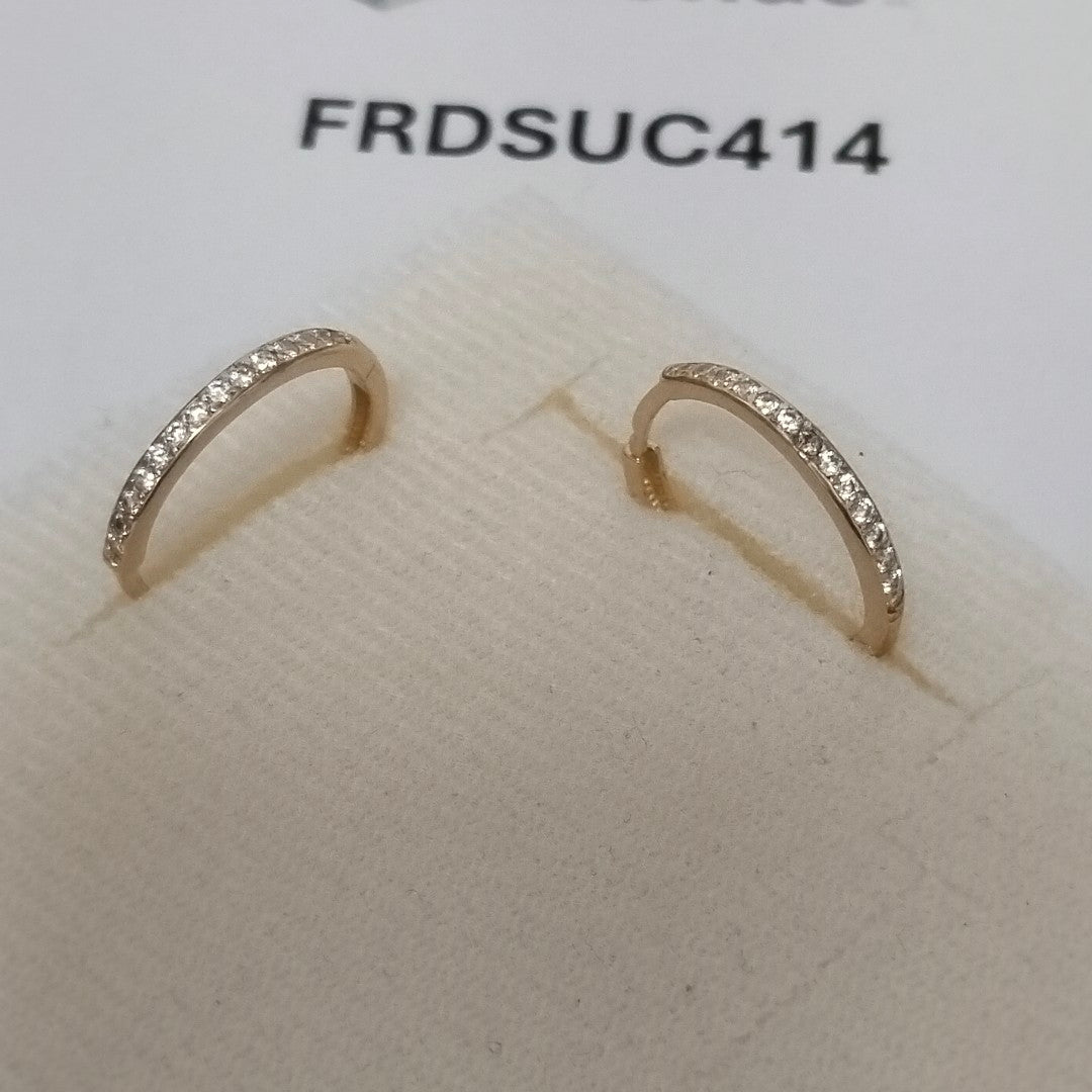 ARETES ARRACADAS C CIRCONIAS 14K 2 GR (NUEVO)