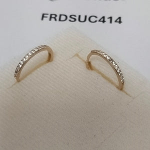 ARETES ARRACADAS C CIRCONIAS 14K 2 GR (NUEVO)