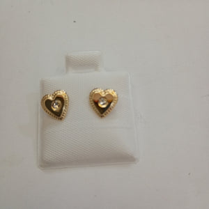 BROQUELES BROQUEL FIG CORAZON C CIRCONIA 14K 0.2614 GR (NUEVO)