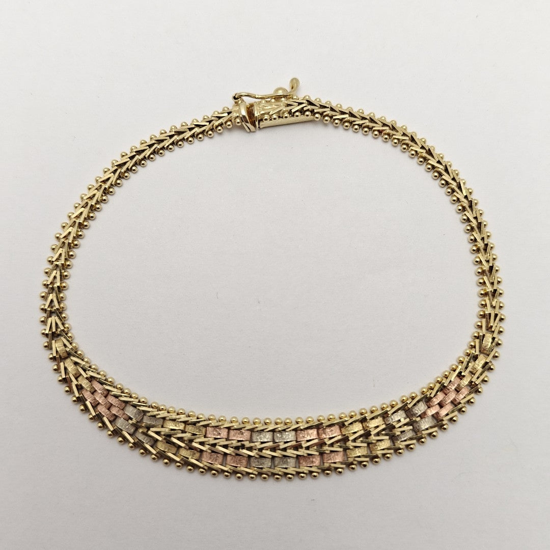 PULSERA ORO COMBINADO 14 K 9,00 GRMS (SEMINUEVO)