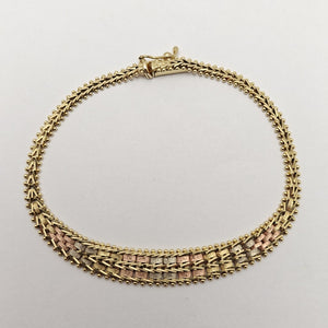PULSERA ORO COMBINADO 14 K 9,00 GRMS (SEMINUEVO)