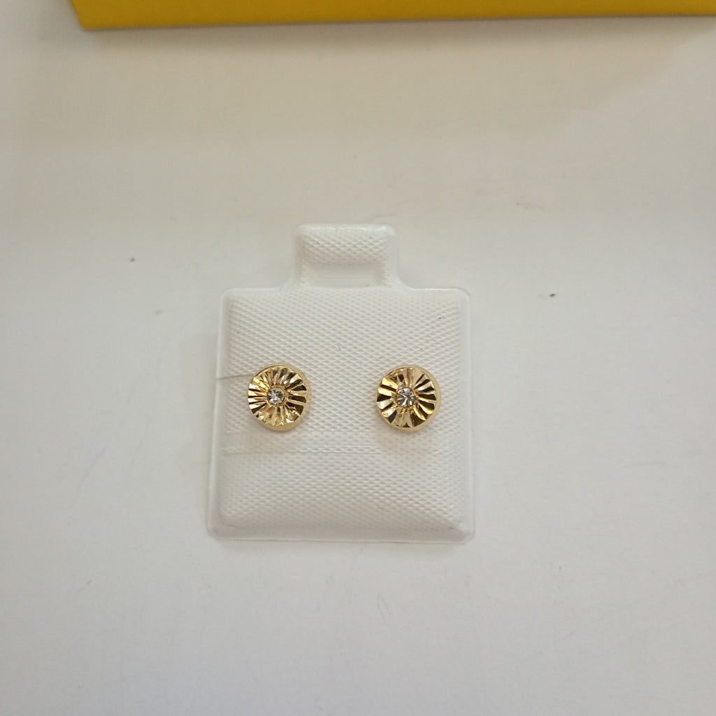 BROQUELES BROQUEL FIG BOTON C CIRCONIA 14K 0.2916 GR (NUEVO)