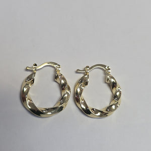 ARETES ARRACADA TORZAL 14K 1.9 GR (NUEVO)