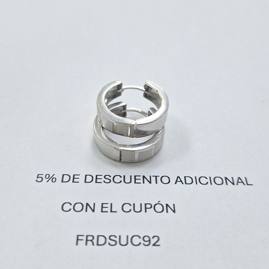 ARETES PAR ORO BLANCO 10 K 3,40 GRMS (SEMINUEVO)