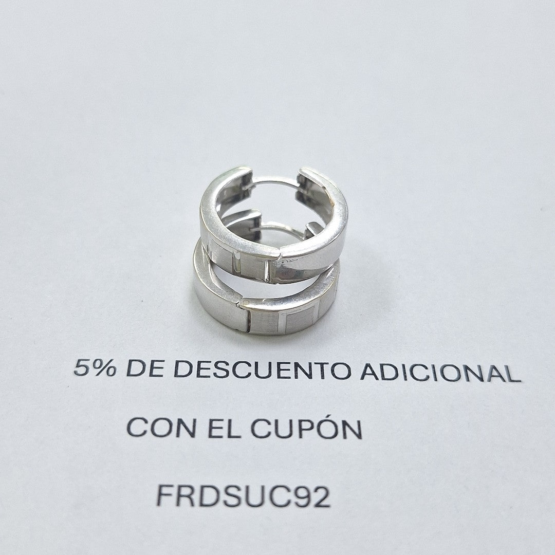 ARETES PAR ORO BLANCO 10 K 3,40 GRMS (SEMINUEVO)