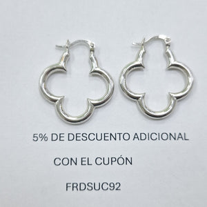 ARRACADAS PAR ORO BLANCO 14 K 2,50 GRMS (SEMINUEVO)