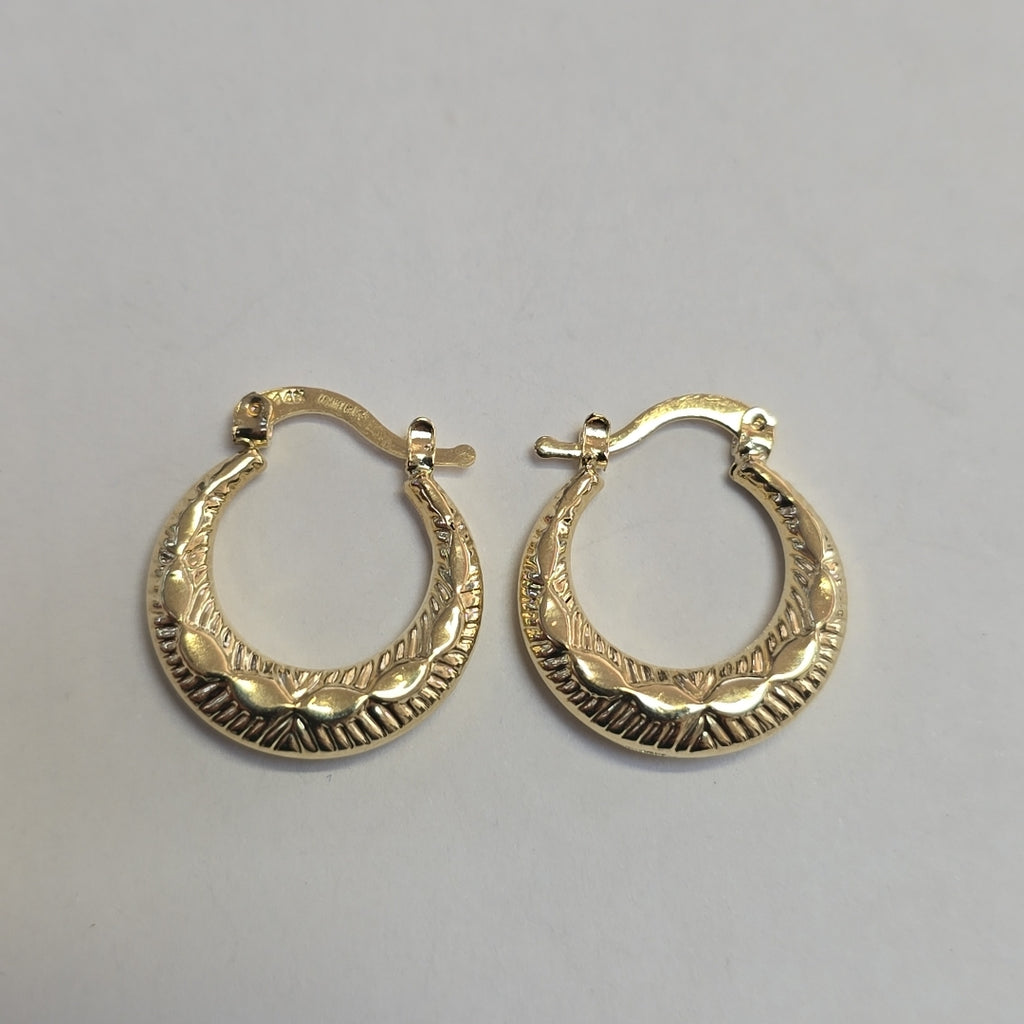 ARETES ARRACADAS HUECAS 14K 1.8 GR (NUEVO)