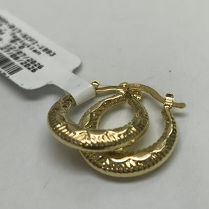 ARETES ARRACADAS HUECAS 14K 1.8 GR (NUEVO)