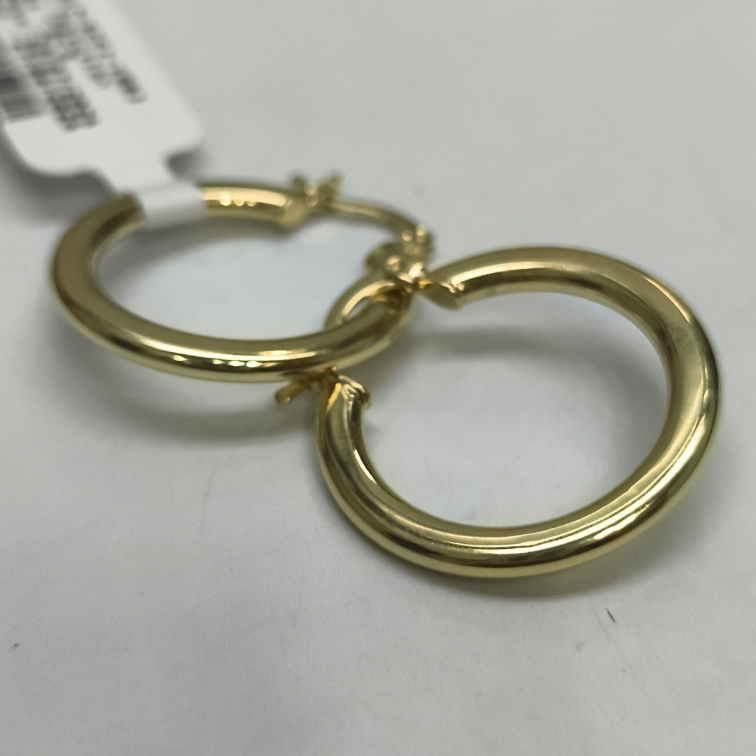 ARETES TEJIDO ARRACADA LISA 14K 2.1 GR (NUEVO)