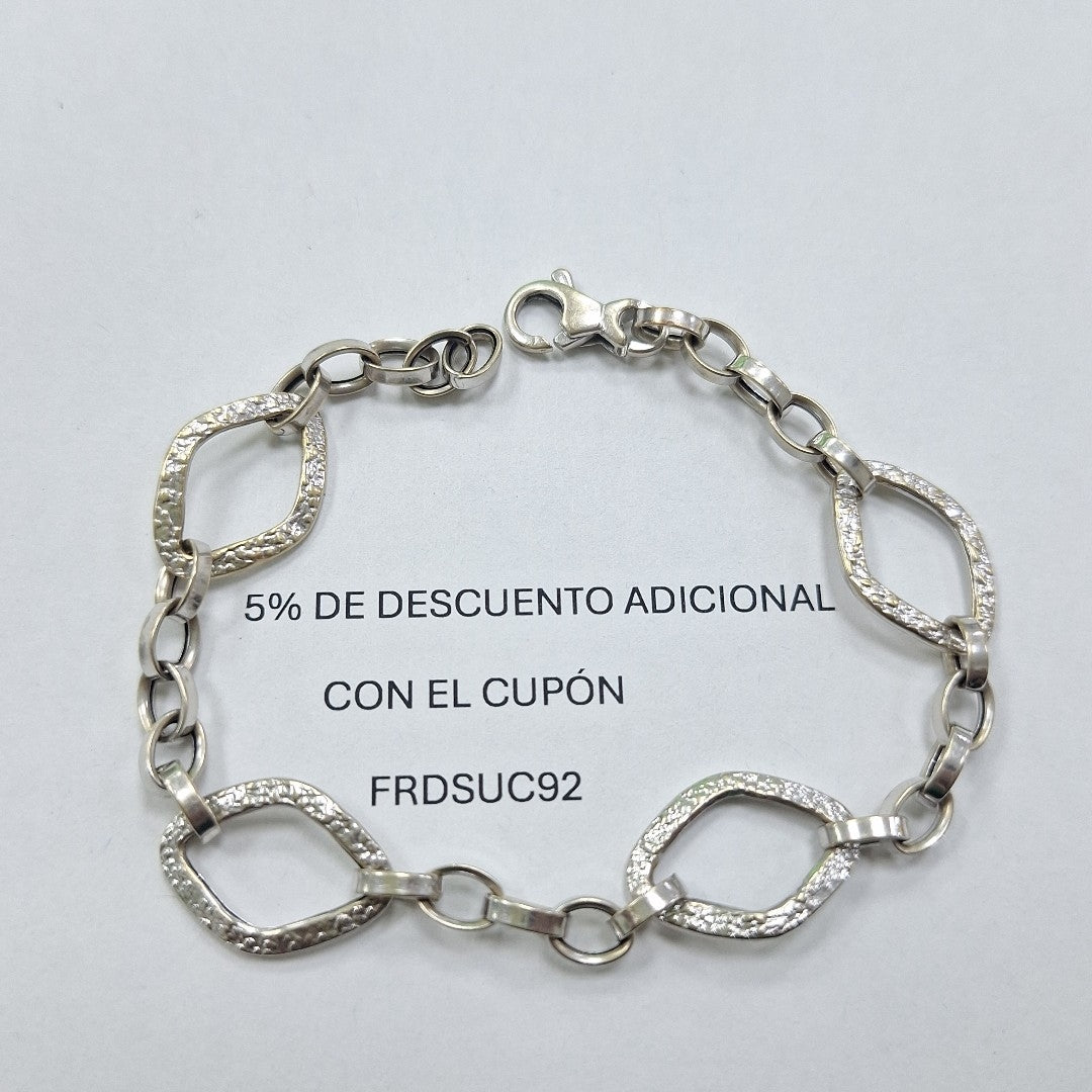 PULSERA ORO BLANCO 14 K 7,00 GRMS (SEMINUEVO)