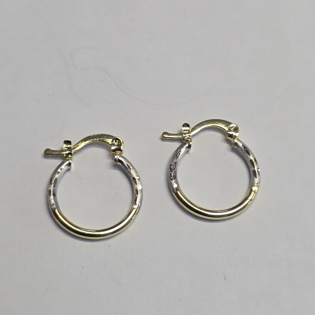 ARETES ARRACADAS COMBINADAS 14K 1.1 GR (NUEVO)
