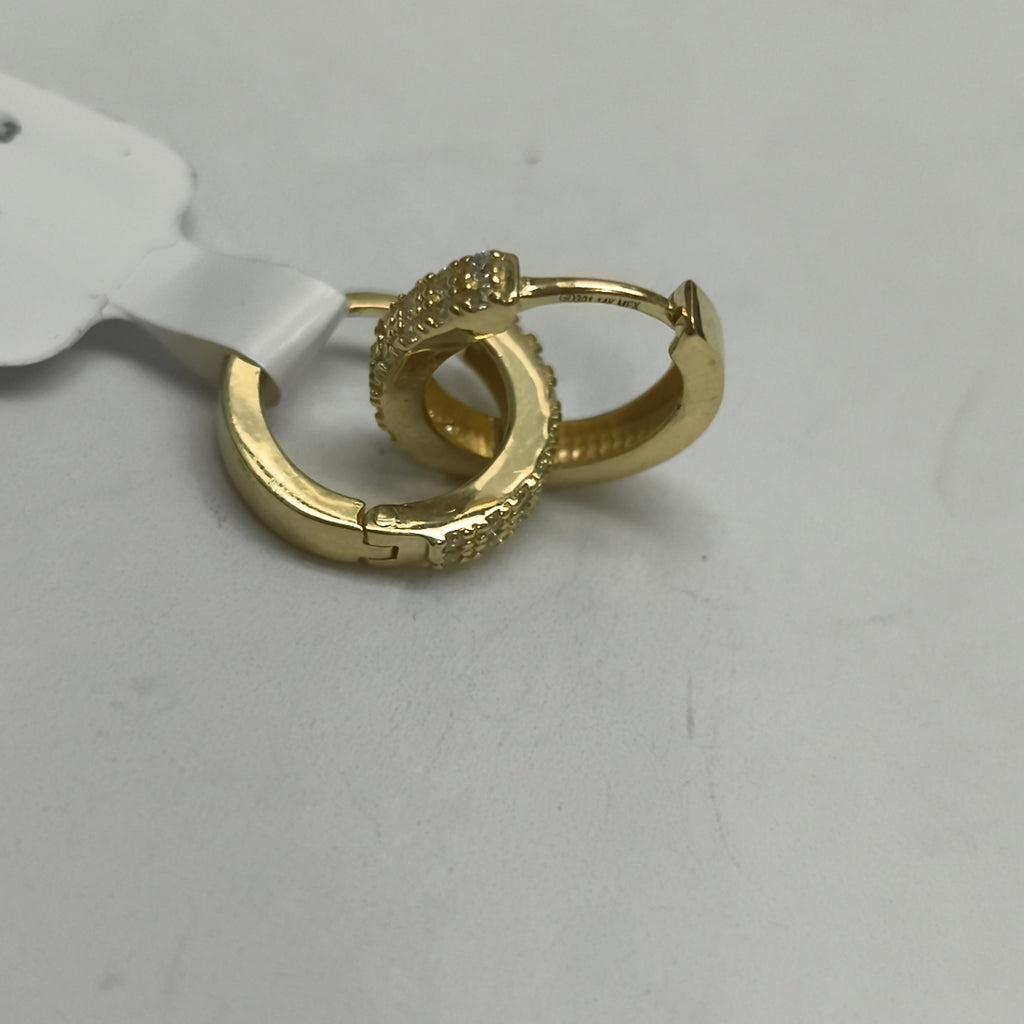 ARETES HUGGIES C CIRCONIAS 14K 1.8 GR (NUEVO)