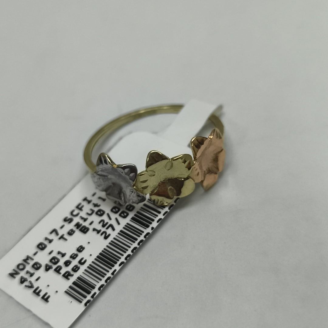 ANILLOS ANILLITO FIG FLORES 10K TALLA 7 1.2 GR (NUEVO)
