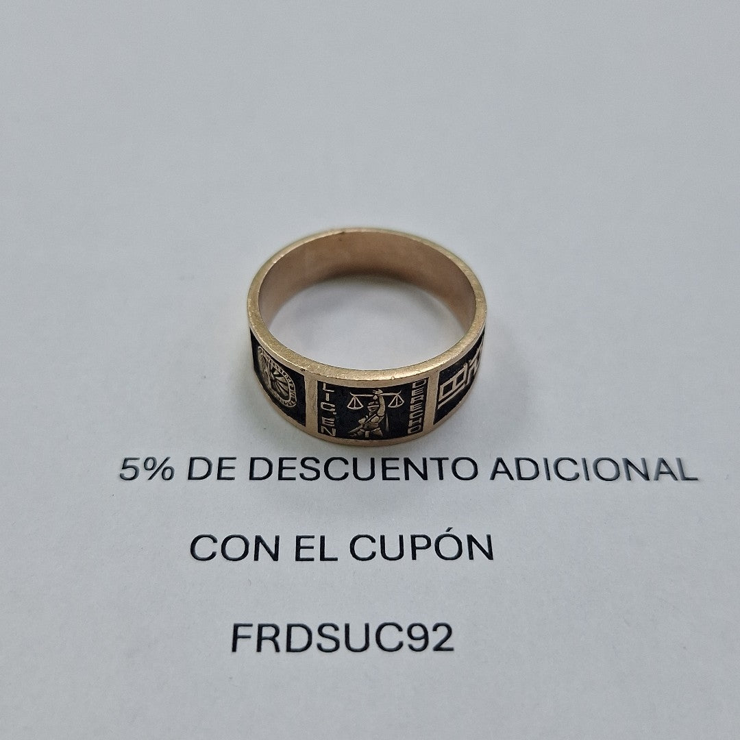 ANILLO DE GRADUACIÓN ORO 8 K 6.1 GRMS (SEMINUEVO)