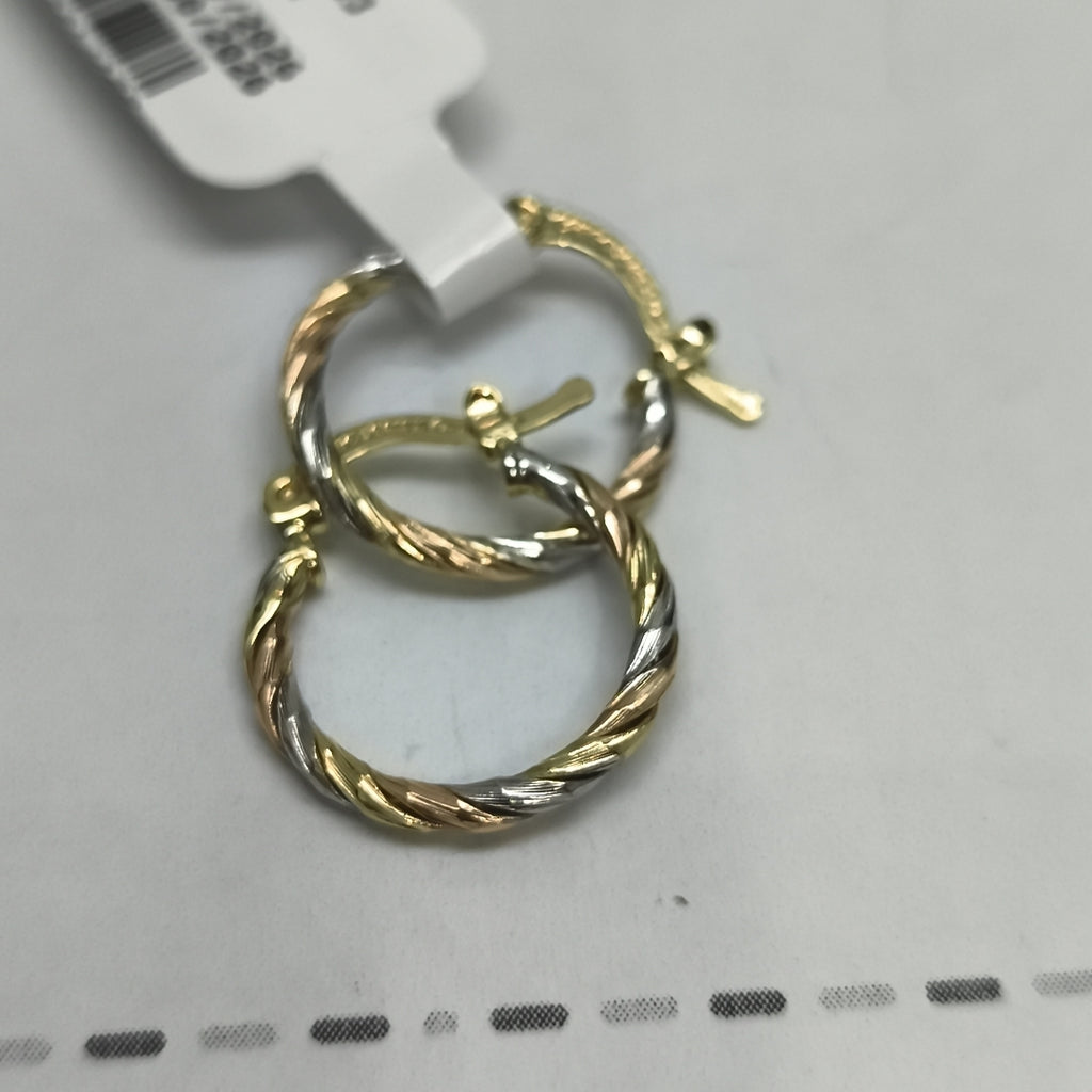 ARETES ARRACADAS COMBINADAS 14K 2.1 GR (NUEVO)