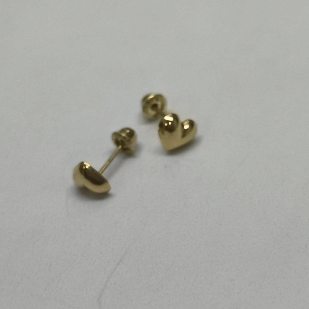 BROQUELES BROQUEL FIG CORAZON LISO 14K 0.1987 GR (NUEVO)