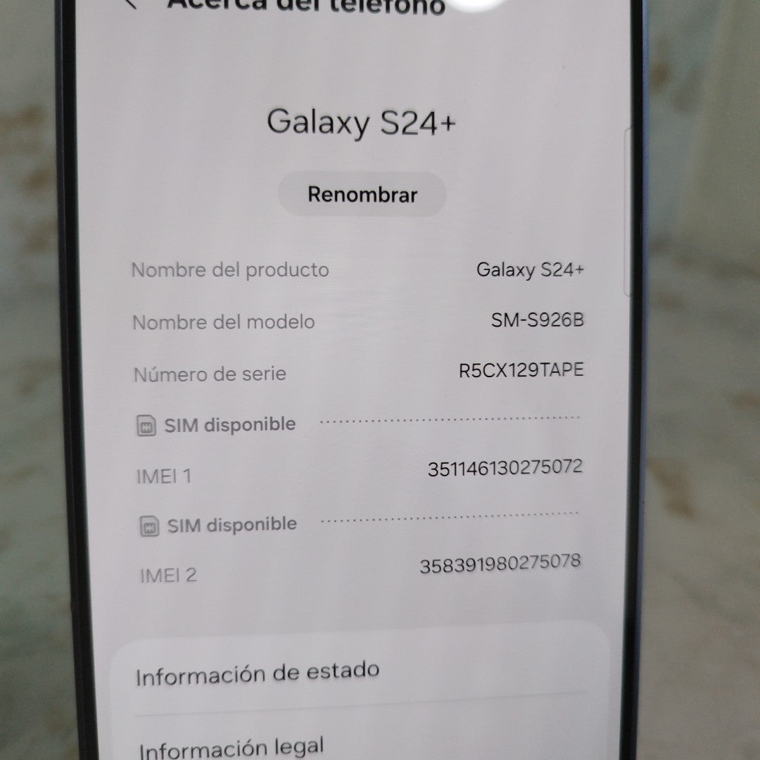 CELULAR SAMSUNG GALAXY S24 + SM-S926B (2024) 512 GB 12 GB RAM (SEMINUEVO)