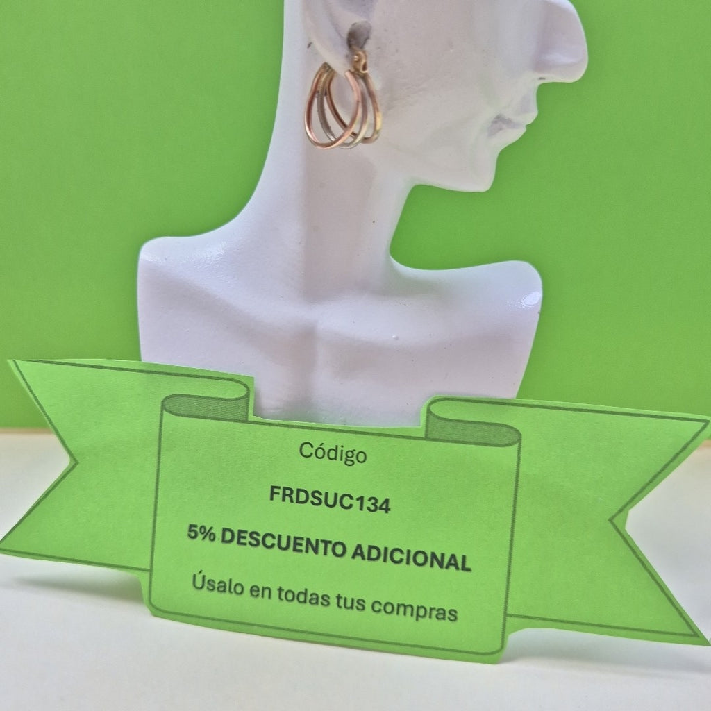 ARETES PAR ORO 10 K 1.6 GRMS (SEMINUEVO)