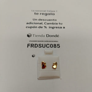BROQUELES BROQUEL CORAZON DOBLE 14K 0.2171 GR (NUEVO)