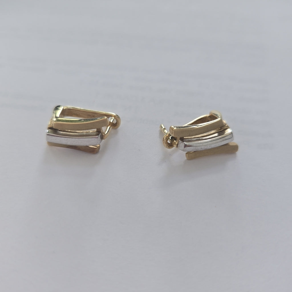 ARETES PAR ORO COMBINADO 10 K 5.7 GRMS (SEMINUEVO)