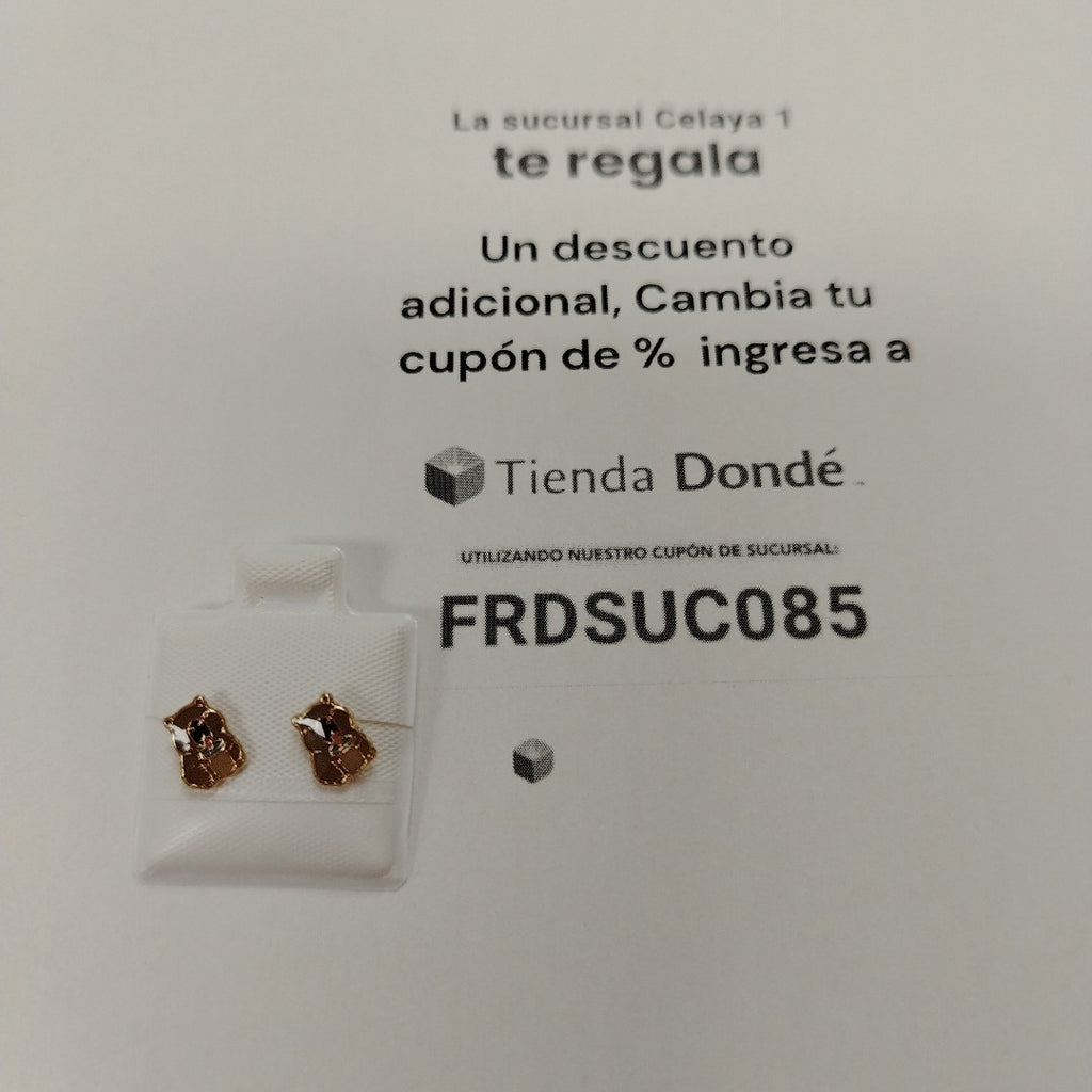 BROQUELES BROQUEL FIG CAPIBARA 14K 0.2657 GR (NUEVO)