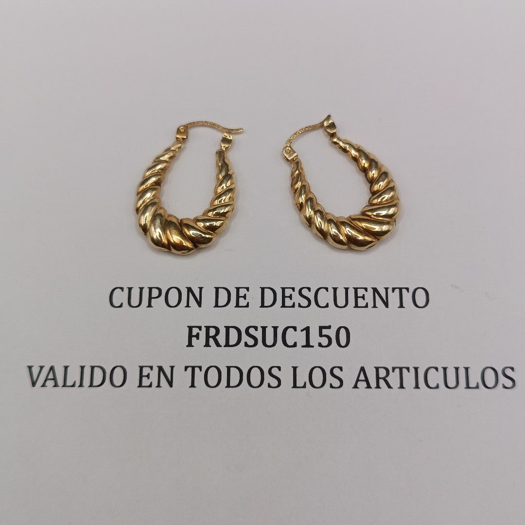 ARETES PAR ORO 14 K 1.9 GRMS (SEMINUEVO)