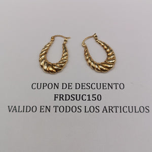 ARETES PAR ORO 14 K 1.9 GRMS (SEMINUEVO)
