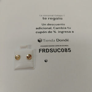 BROQUELES BROQUEL FIG BOTON C CIRCONIA 14K 0.2916 GR (NUEVO)