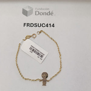 PULSERA TEJIDO ESPECIAL FIG NIÑO 14K 18 CM 1.4 GR (NUEVO)