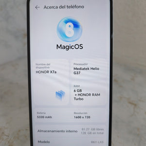 CELULAR HONOR X7A RKY-LX3 (2023) 128 GB 6 GB RAM (SEMINUEVO)