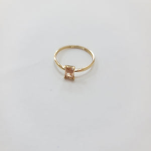 ANILLOS TEJIDO ANILLITO C PIEDRA DE COLOR 14K 8 1.2 GR (NUEVO)