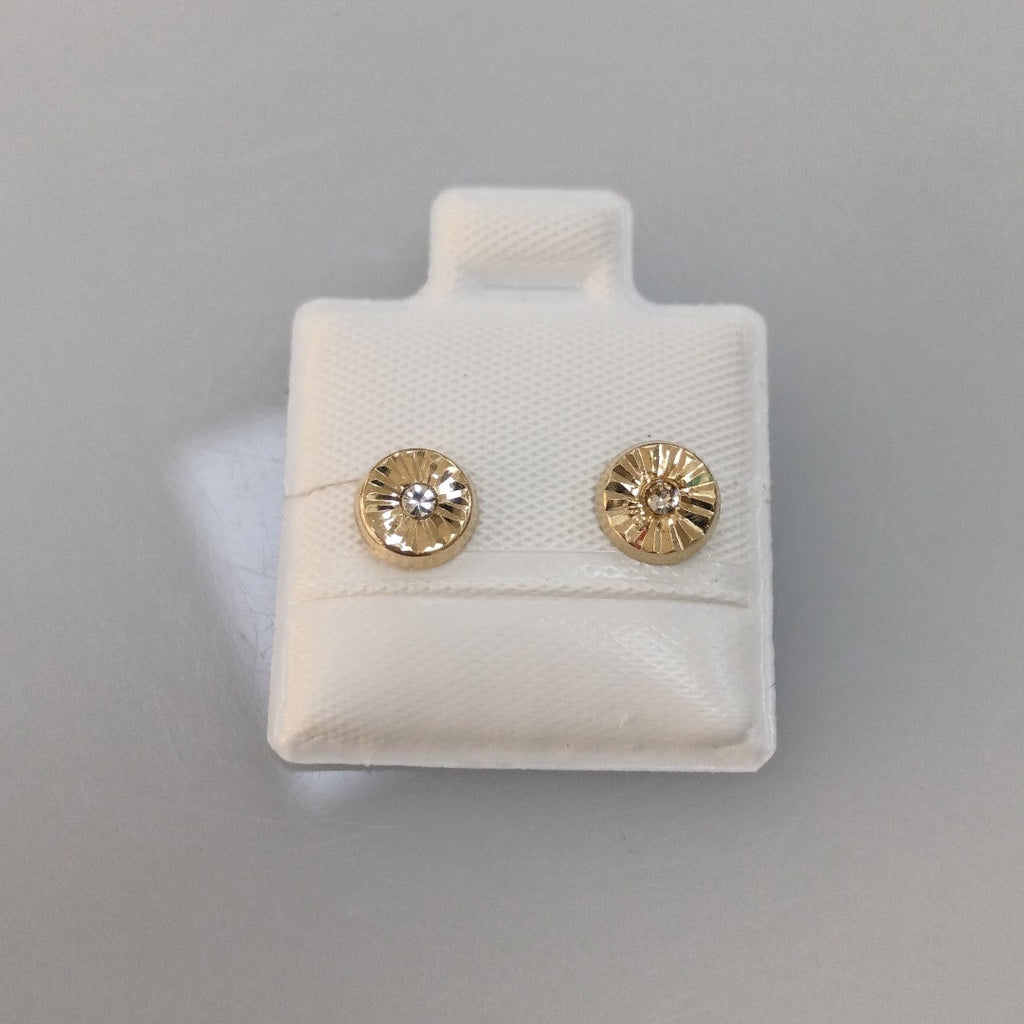BROQUELES BROQUEL FIG BOTON C CIRCONIA 14K 0.2916 GR (NUEVO)