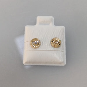BROQUELES BROQUEL FIG BOTON C CIRCONIA 14K 0.2916 GR (NUEVO)
