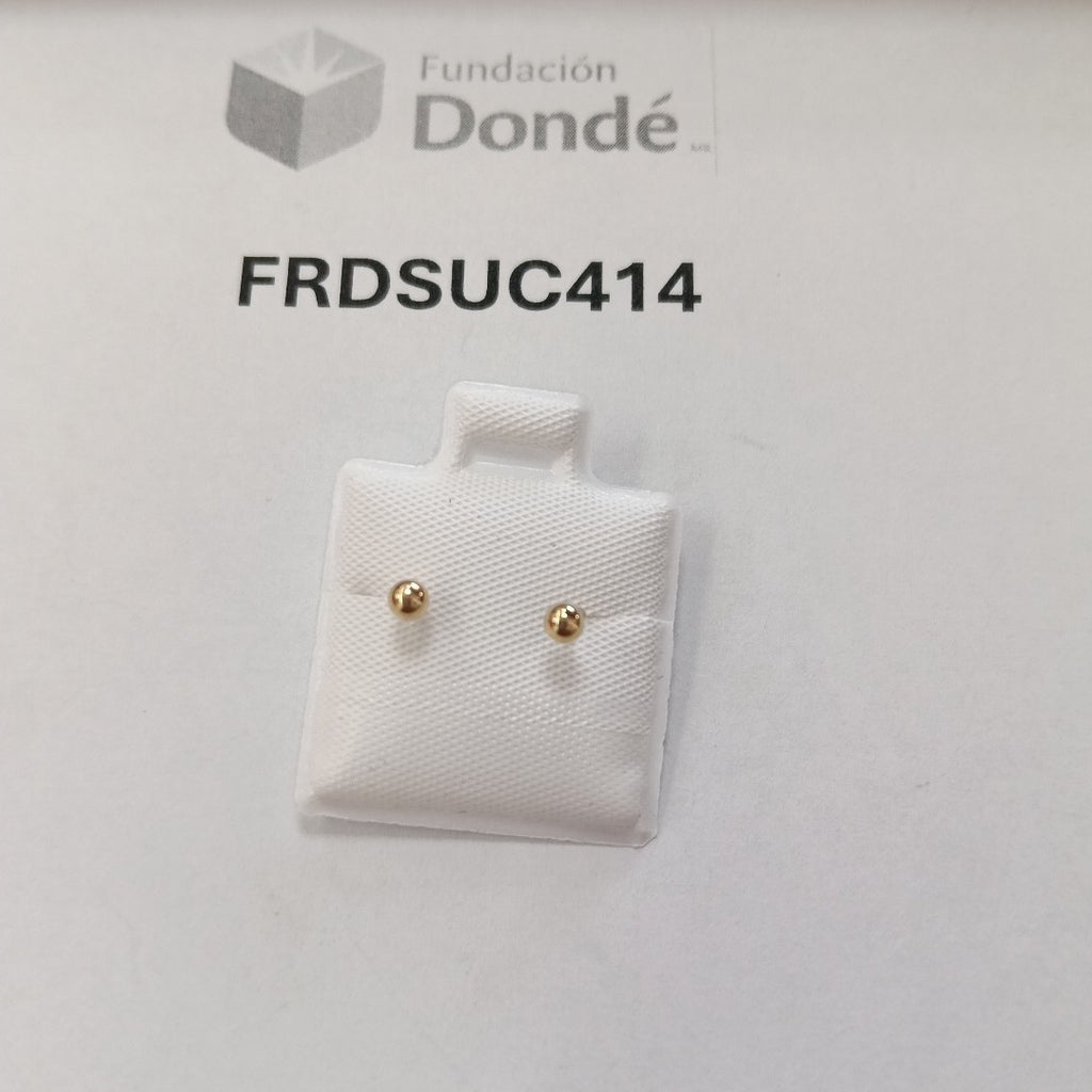 BROQUELES BROQUEL FIG ESFERA 14K 0.1408 GR (NUEVO)
