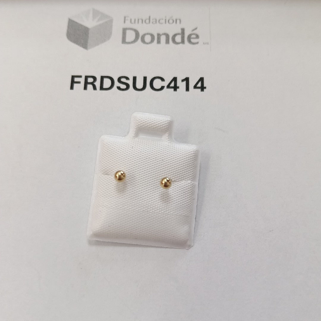 BROQUELES BROQUEL FIG ESFERA 14K 0.1408 GR (NUEVO)