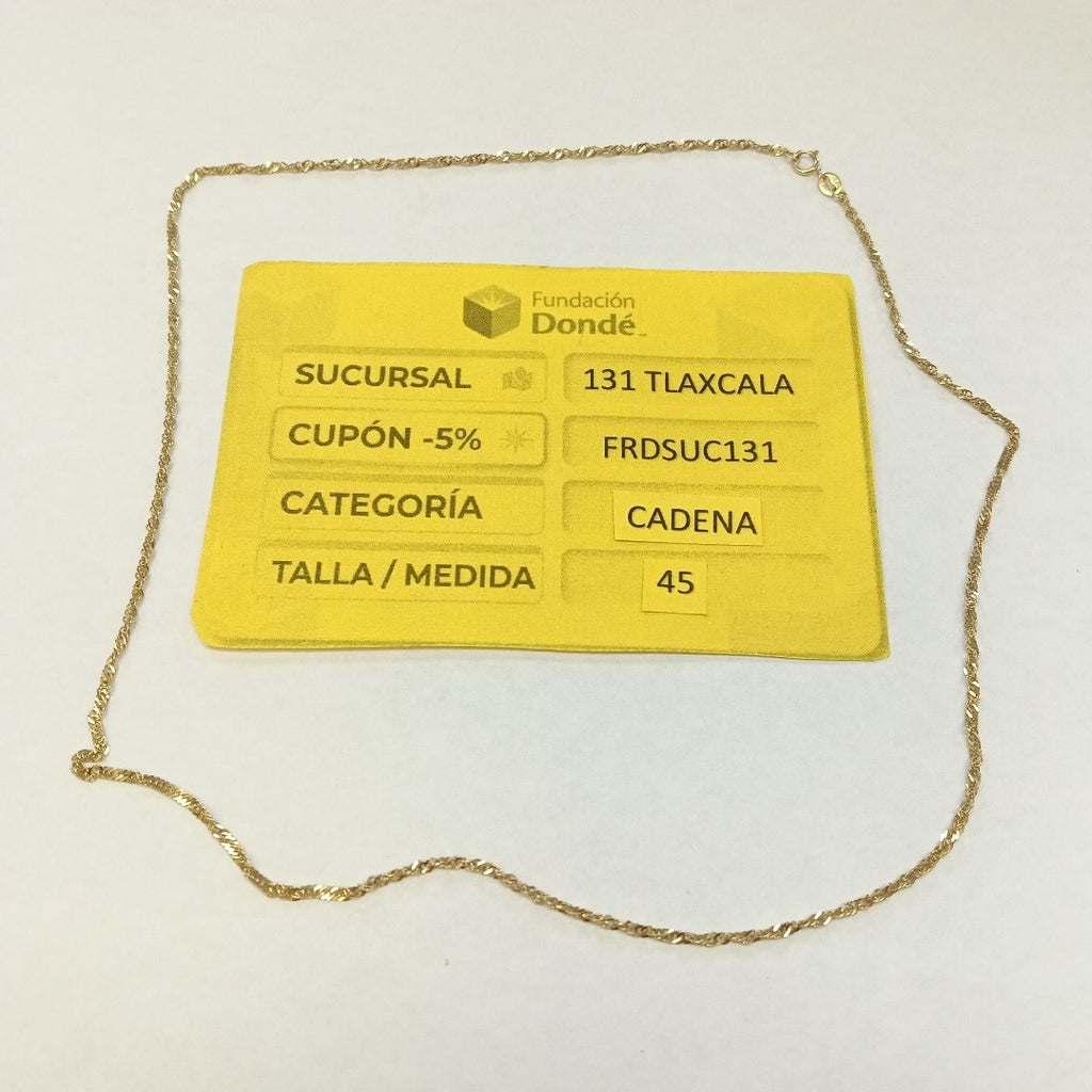 CADENA ORO 10 K 1,80 GRMS (SEMINUEVO)