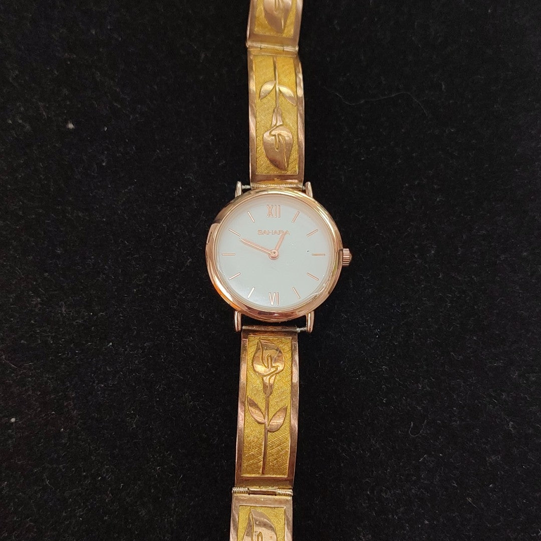 RELOJ CAJA ACERO PULSO ORO ORO 8 K 21.5 GRMS (SEMINUEVO)