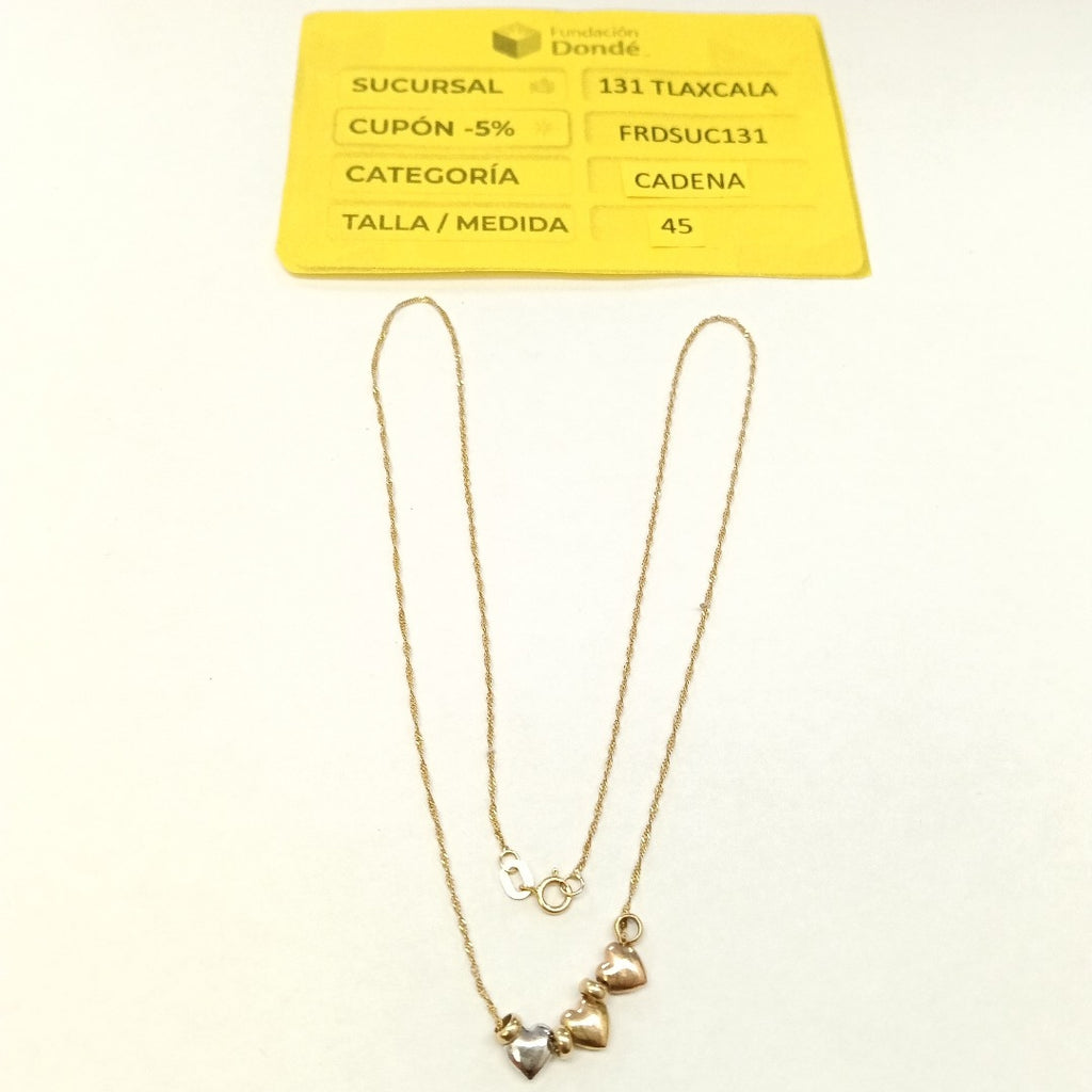 CADENA ORO 14 K 1.3 GRMS (SEMINUEVO)
