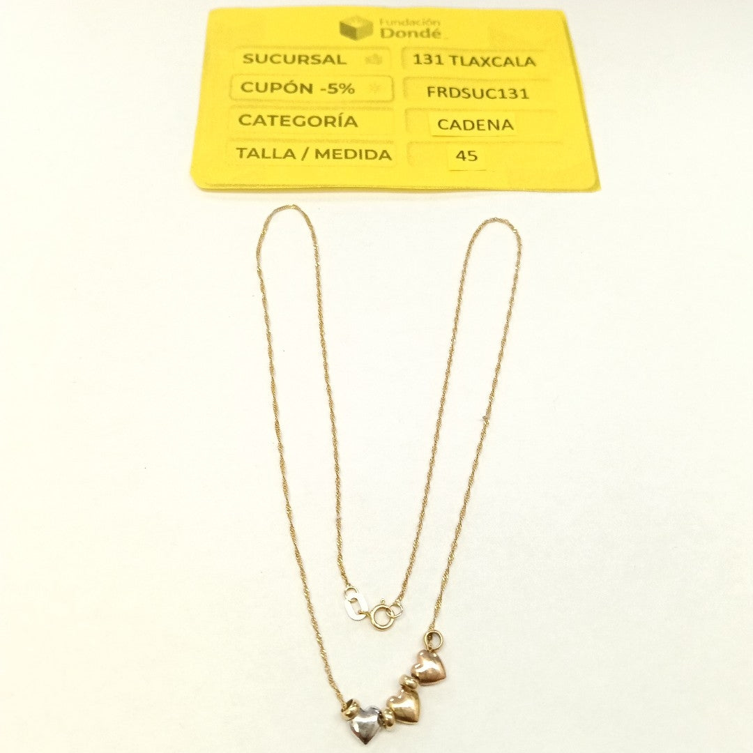 CADENA ORO 14 K 1.3 GRMS (SEMINUEVO)