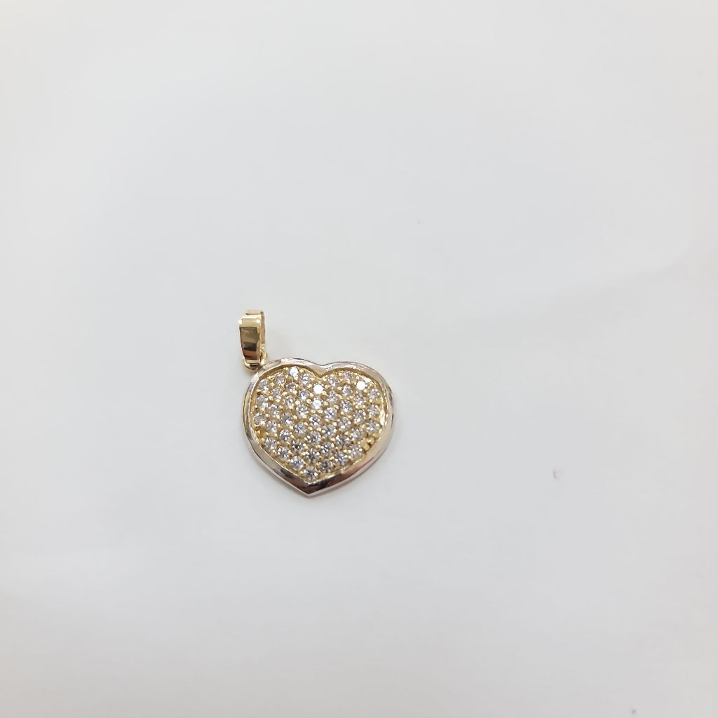 DIJE CORAZON CON CIRCONIAS 14K 1.8 GR (NUEVO)