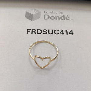 ANILLOS ANILLITO FIG CORAZON 10K TALLA 8 0.8 GR (NUEVO)