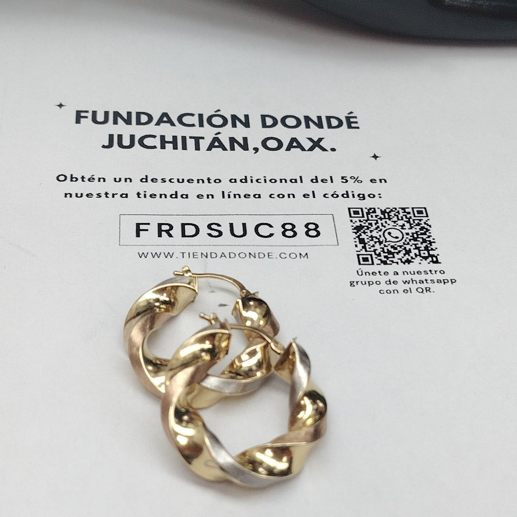ARRACADAS PAR ORO 14 K 3,80 GRMS (SEMINUEVO)