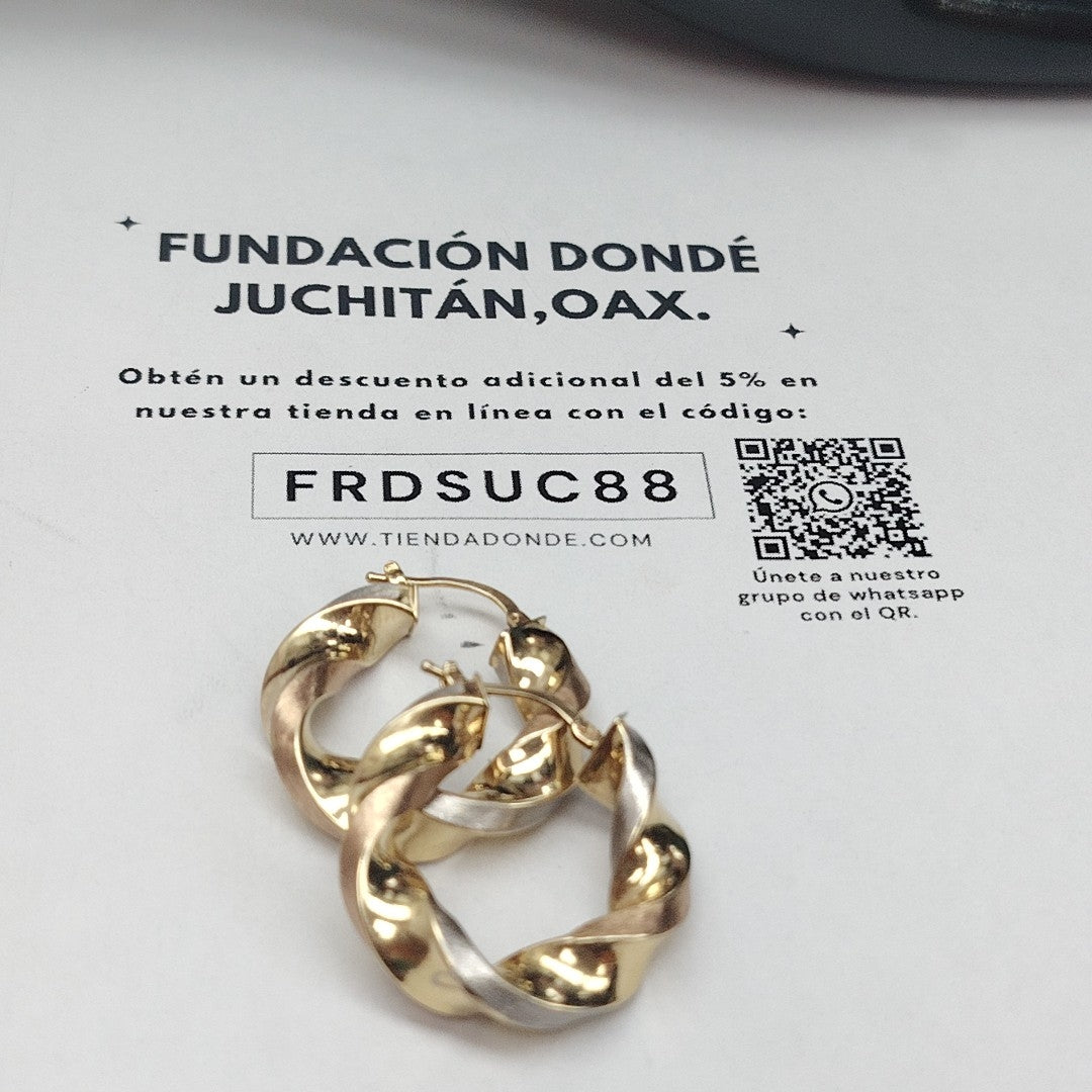 ARRACADAS PAR ORO 14 K 3,80 GRMS (SEMINUEVO)
