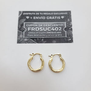 ARETES TEJIDO ARRACADAS CON DISEÑO 14K 2.7 GR (NUEVO)