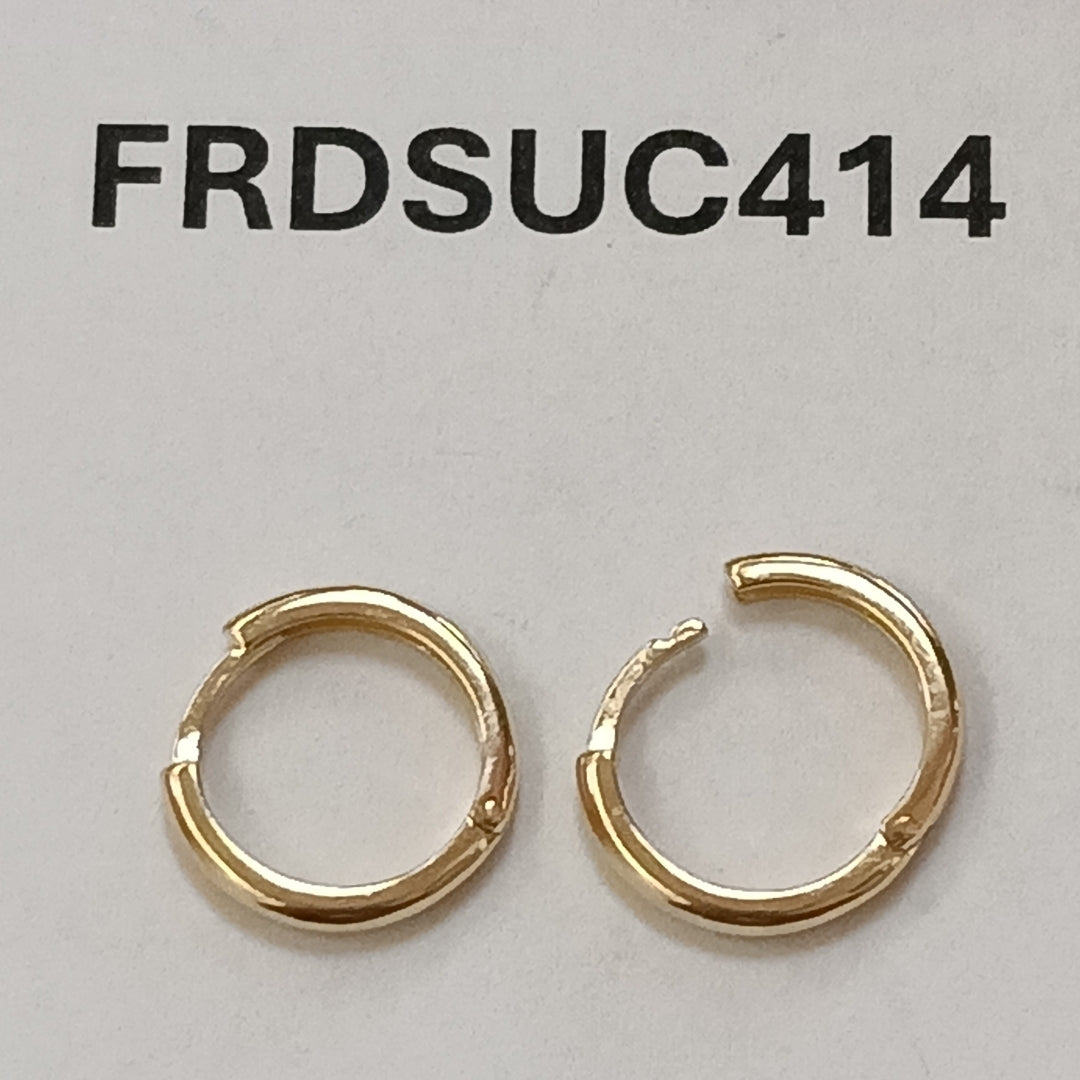 ARETES HUGGIES LISAS 14K 1.6 GR (NUEVO)