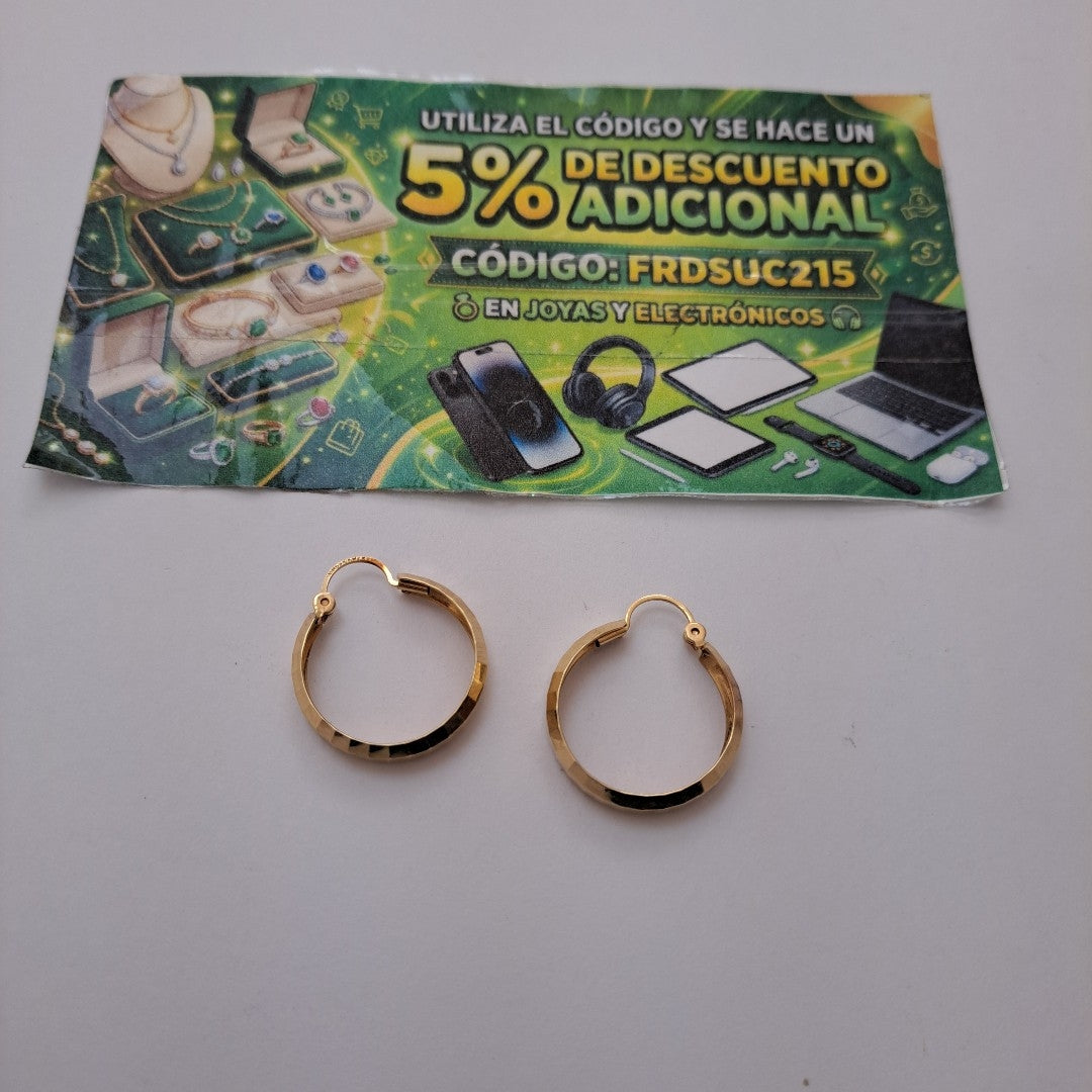 ARRACADAS PAR ORO 10 K 2.6 GRMS (SEMINUEVO)